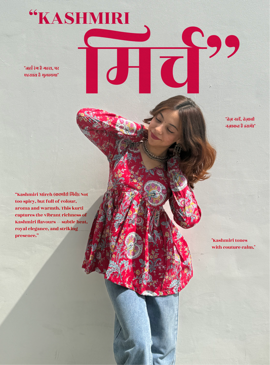 Kashmiri Mirch Kurti by Evara