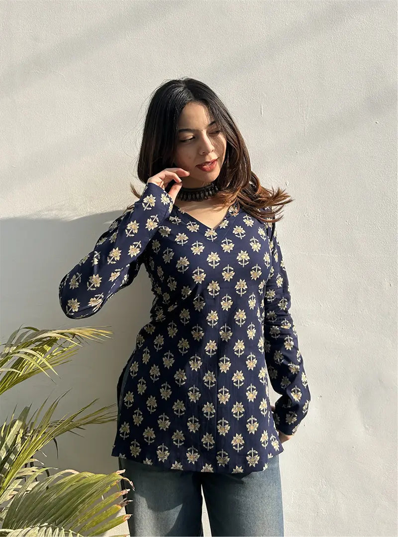 Shiuli Straight Sleeves Kurti by Evara