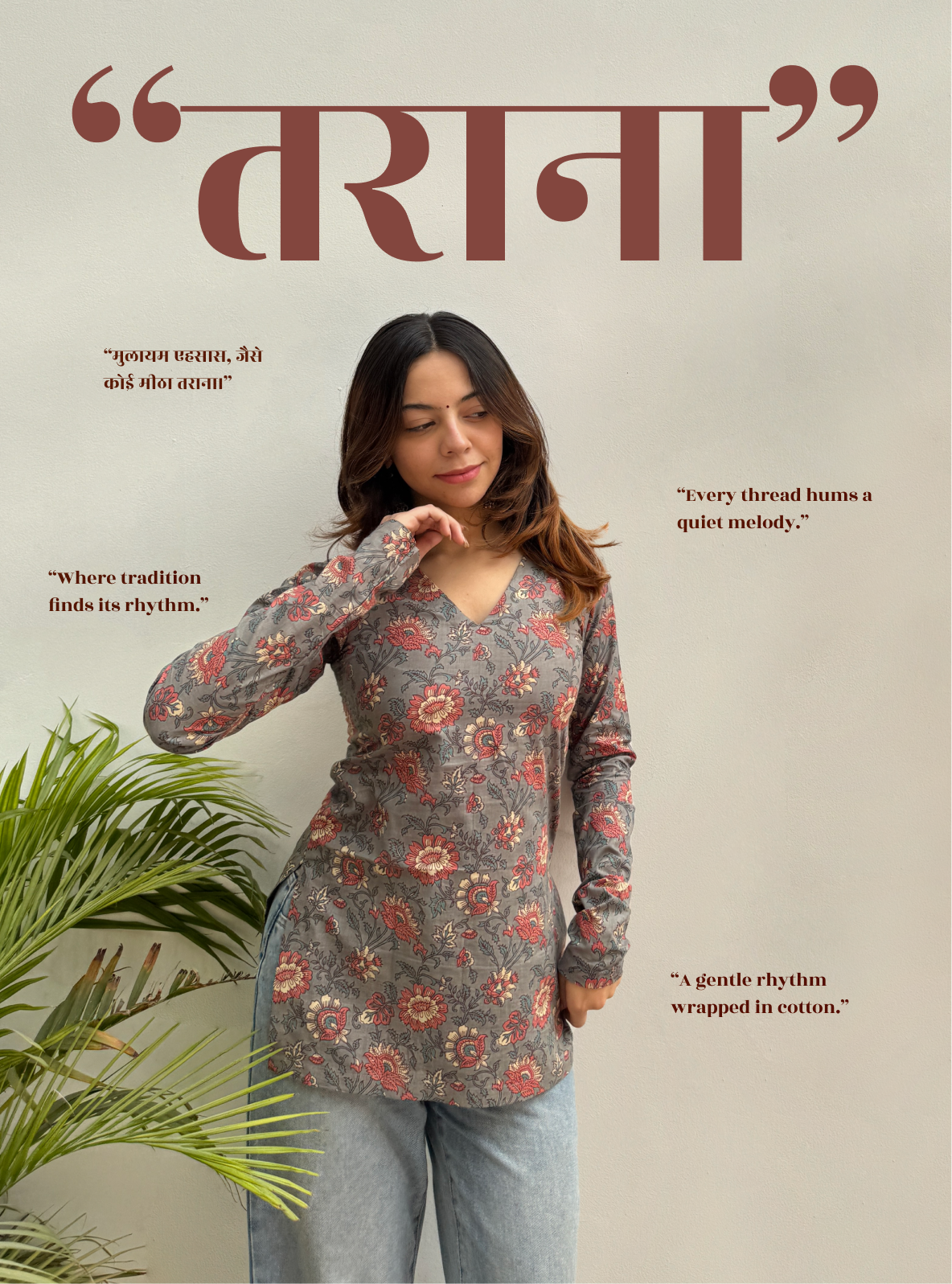 Tarana Straight Sleeves Kurti by Evara