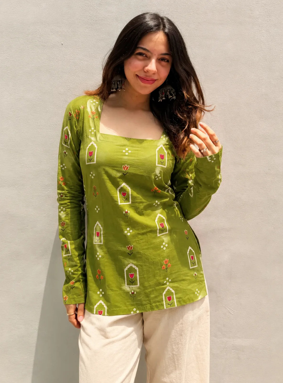 Fiza Corset Back Full Sleeves Kurti