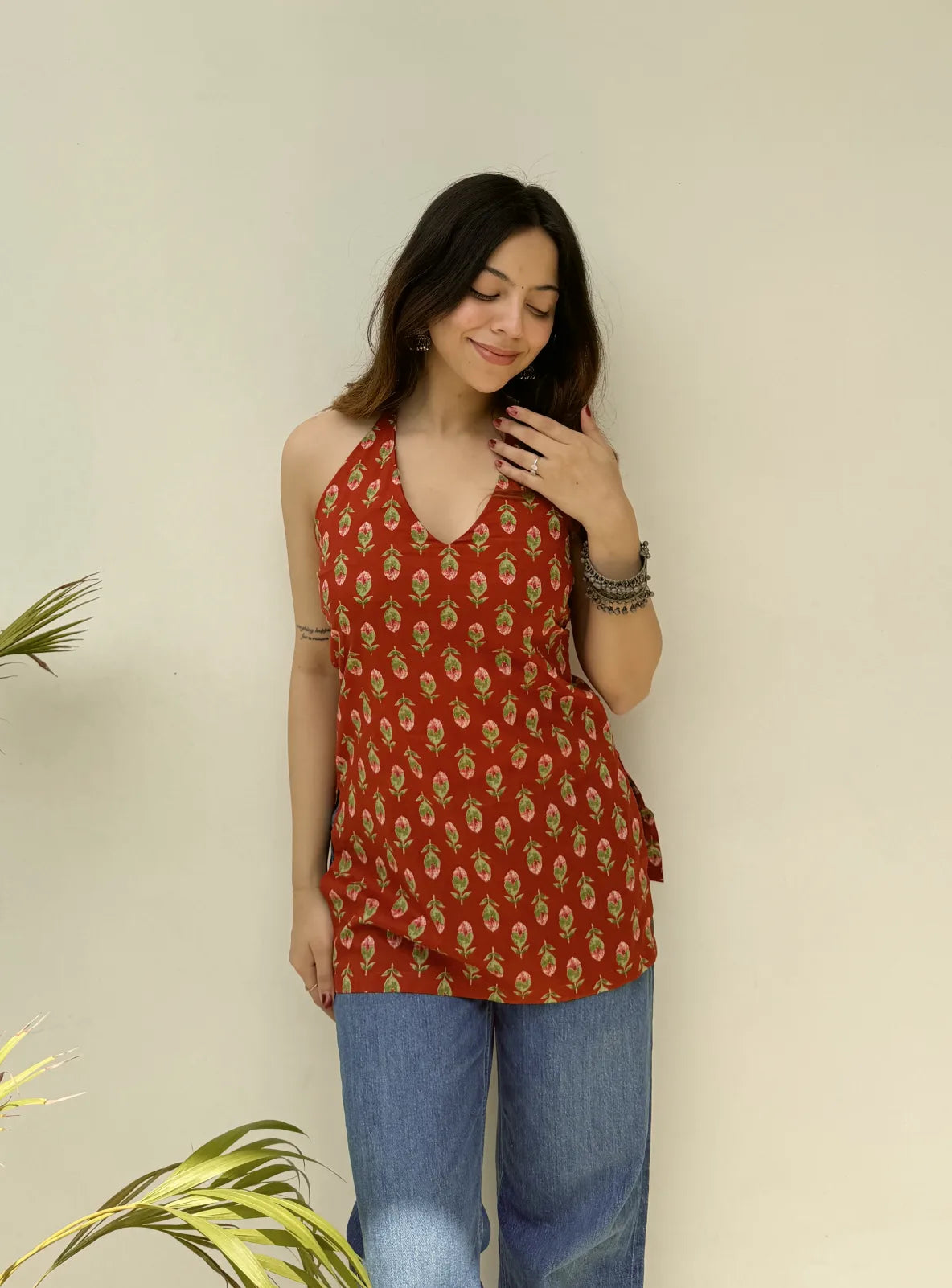 Mayra Halter Neck Kurti