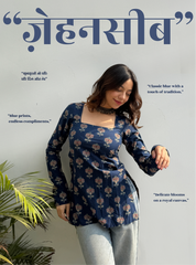 Zehnaseeb Square Neck Kurti by Evara