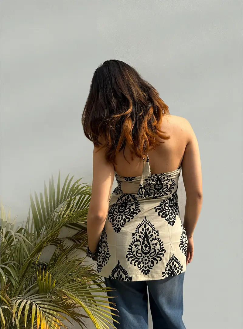 Apsara Halter Neck Kurti by Evara