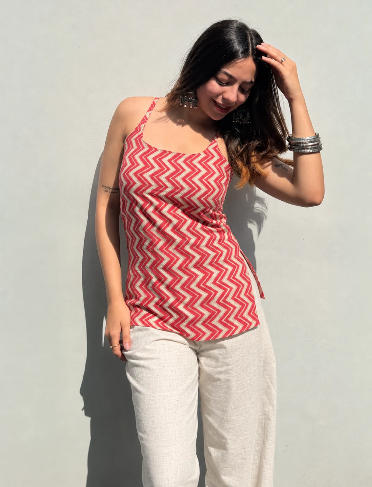 Noorvi Short Sleeveless Kurti