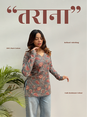 Tarana Straight Sleeves Kurti by Evara