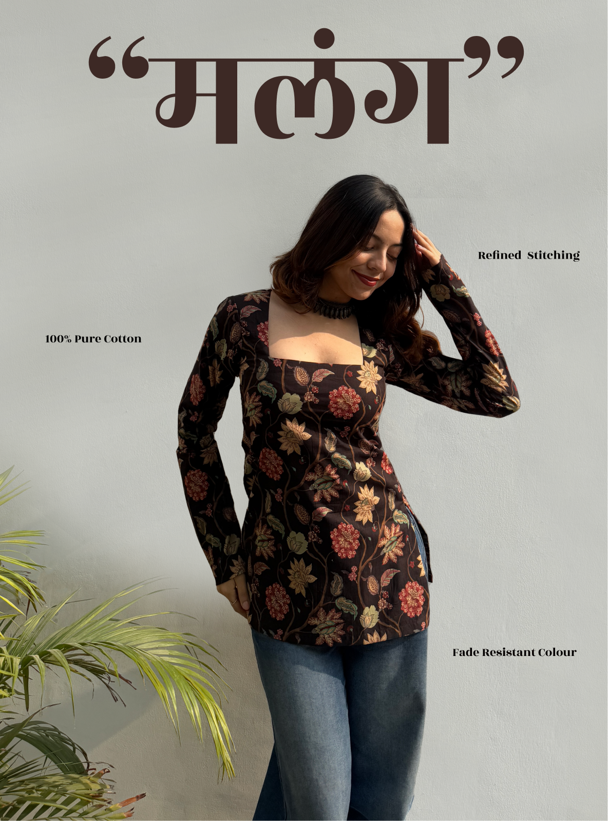 Malang Square Neck Kurti by Evara