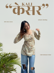 Kesar Kali Square Neck Kurti by Evara