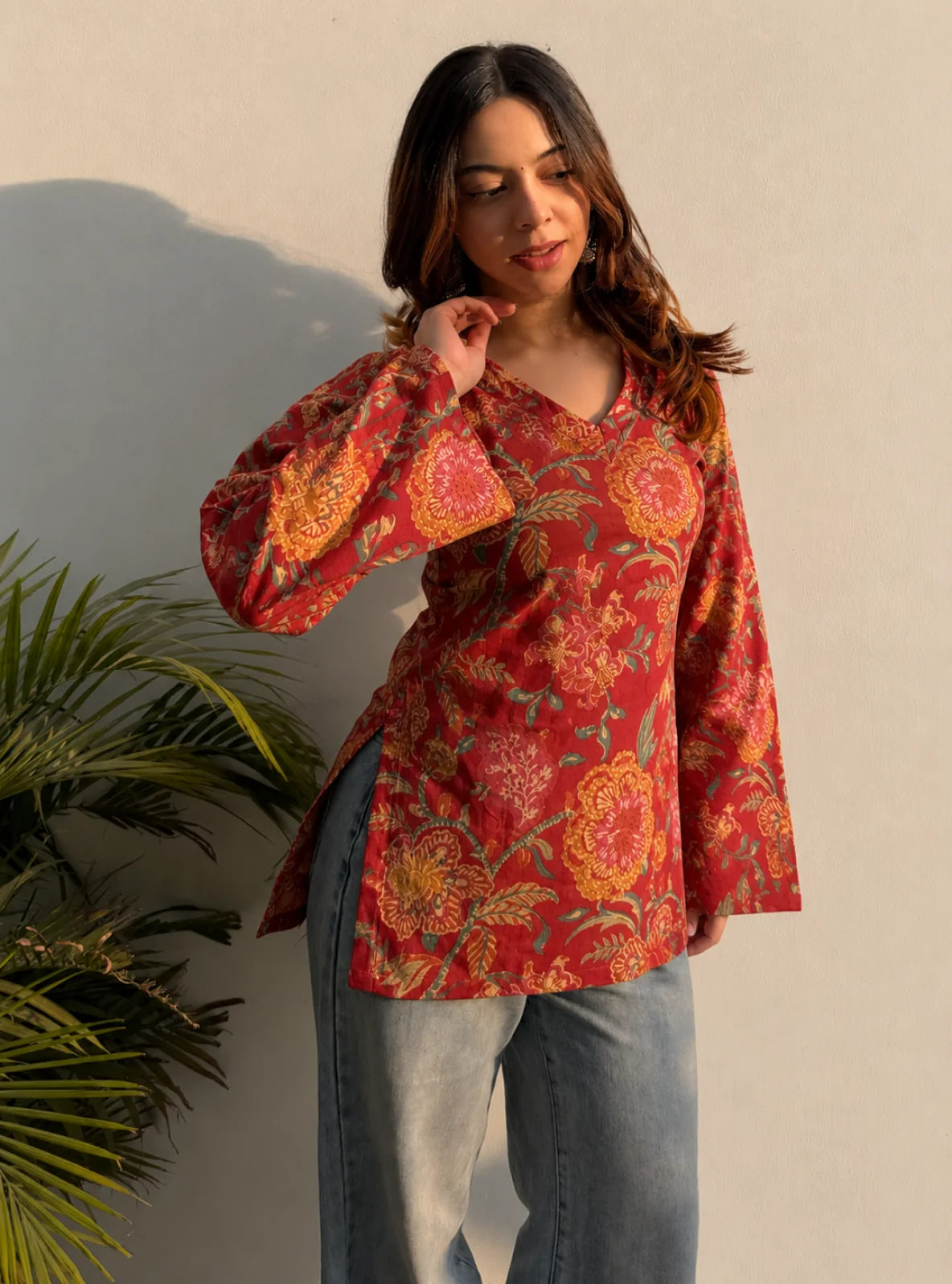 Aarvi Bell Sleeves Kurti