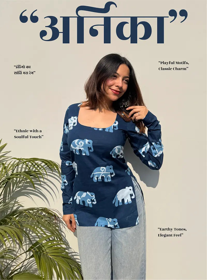 Arnika Boat Neck Kurti