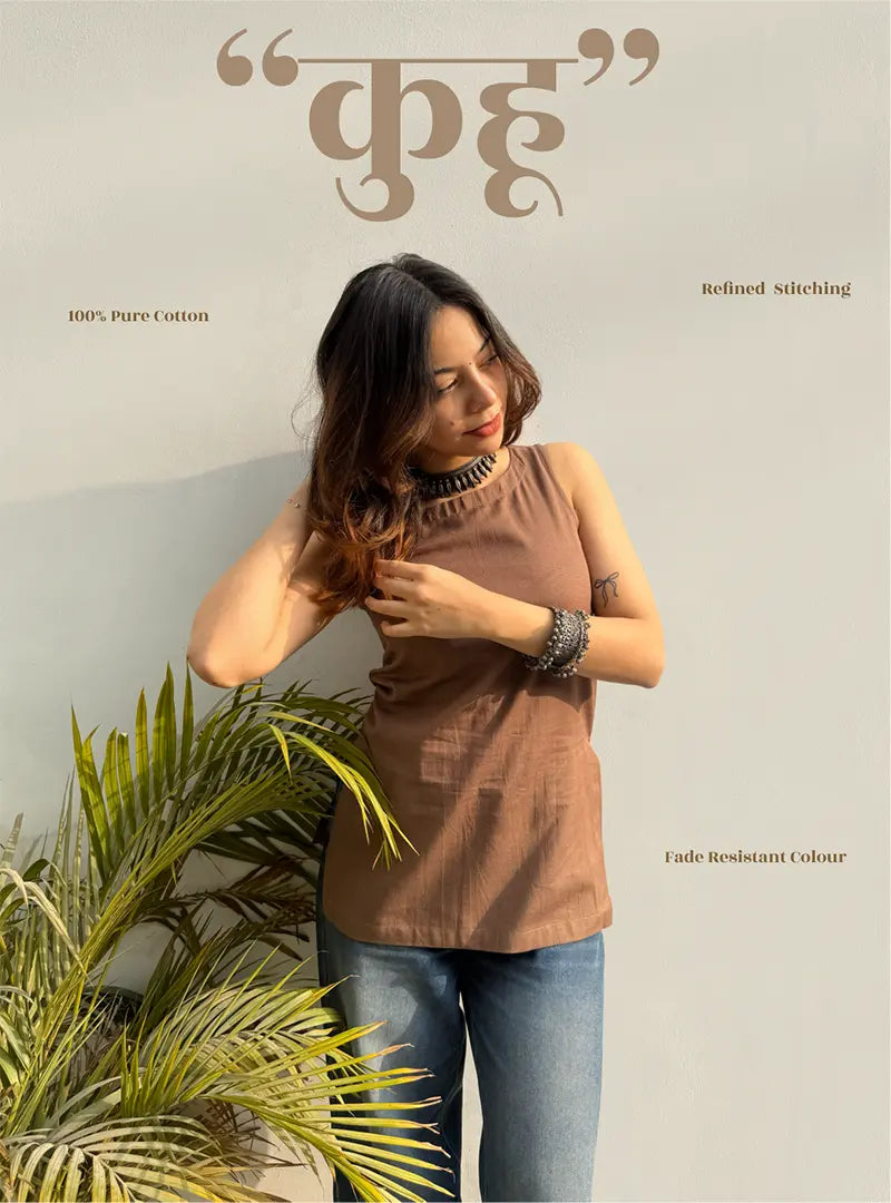 Kuhu Sleeveless Kurti by Evara
