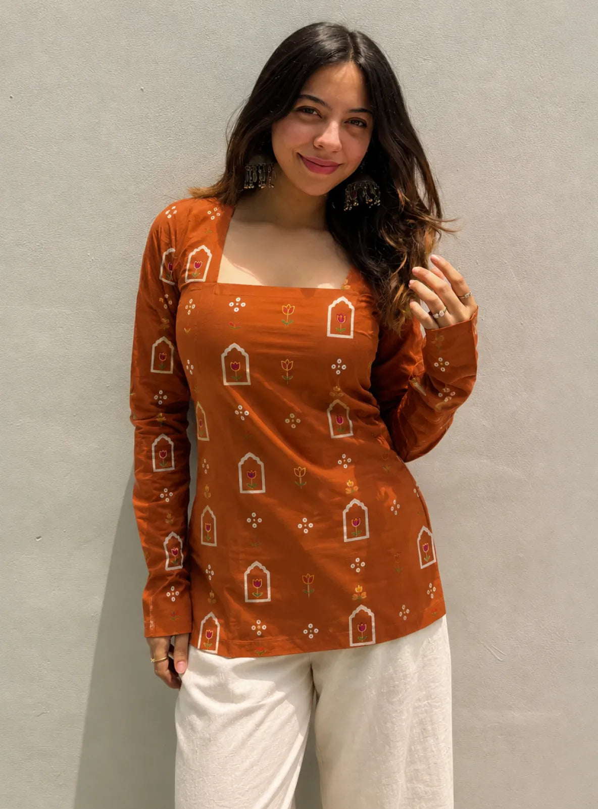 Taapsee Corset Back Full Sleeves Kurti