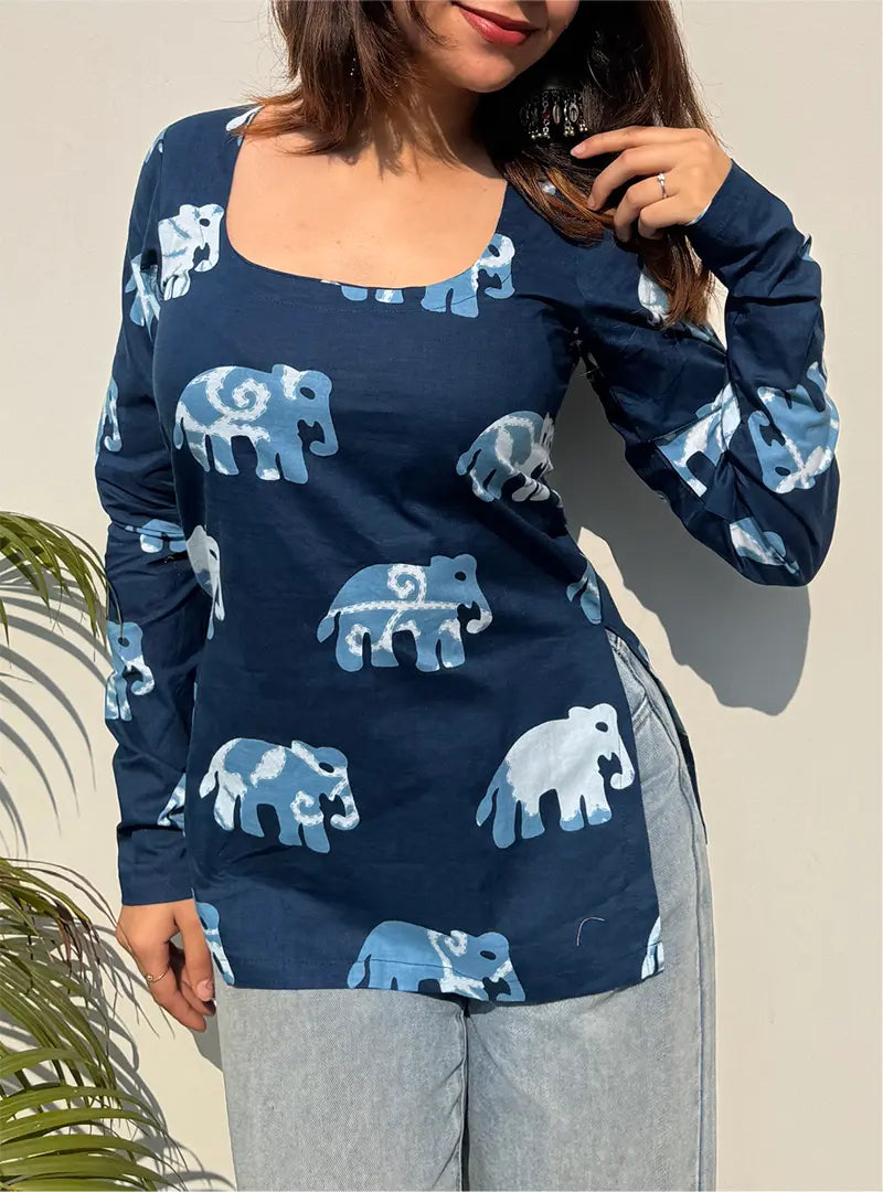 Arnika Boat Neck Kurti
