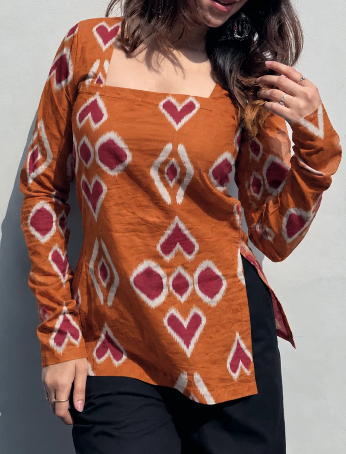 Naihar Square Neck Kurti