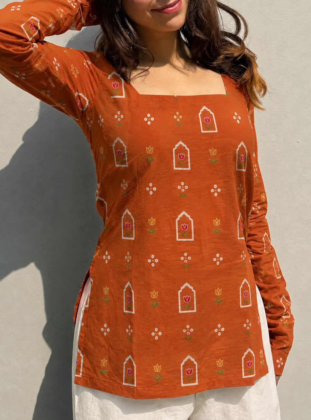 Taapsee Corset Back Full Sleeves Kurti