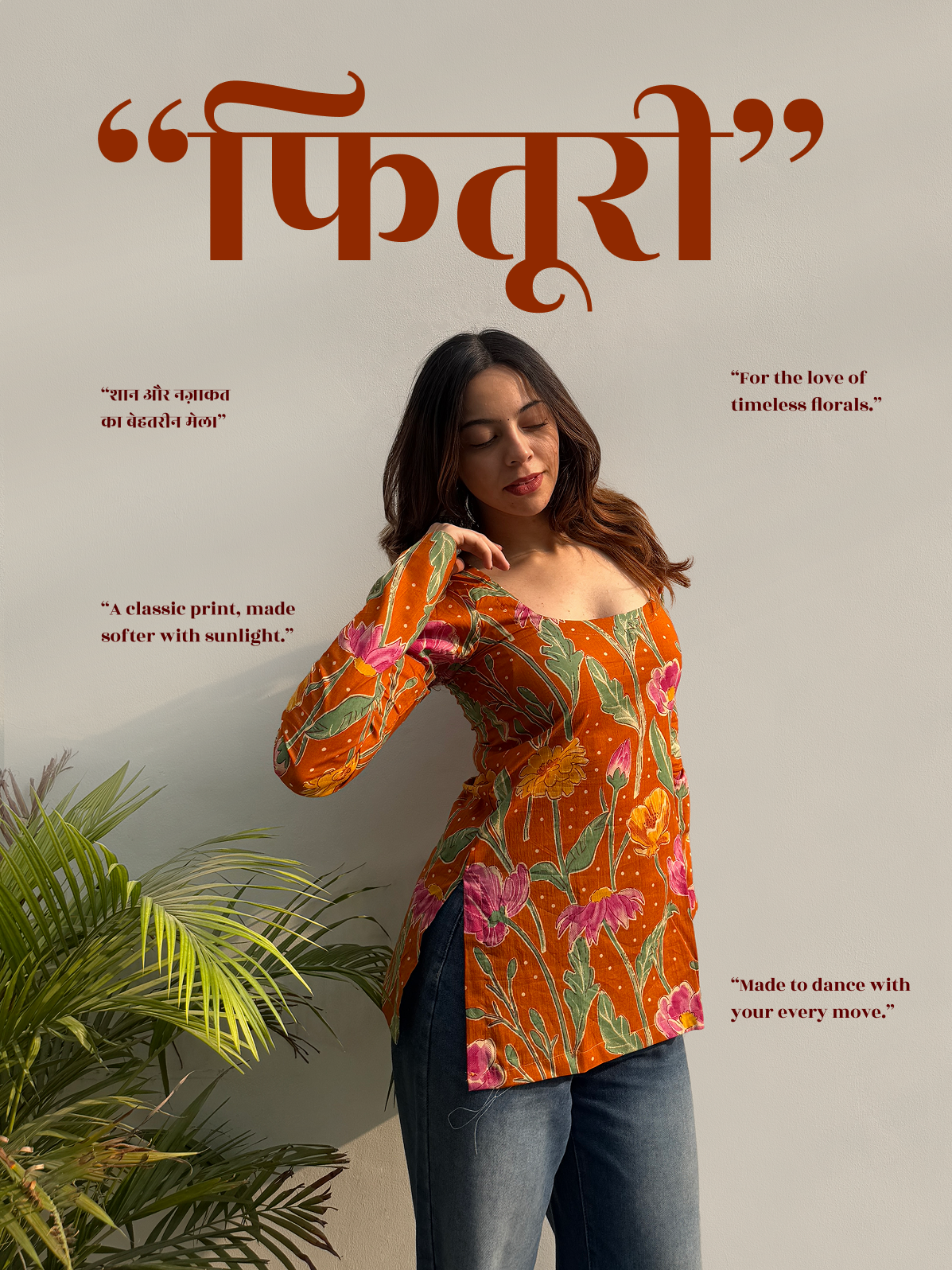 Fitoori Straight Sleeves Kurti by Evara