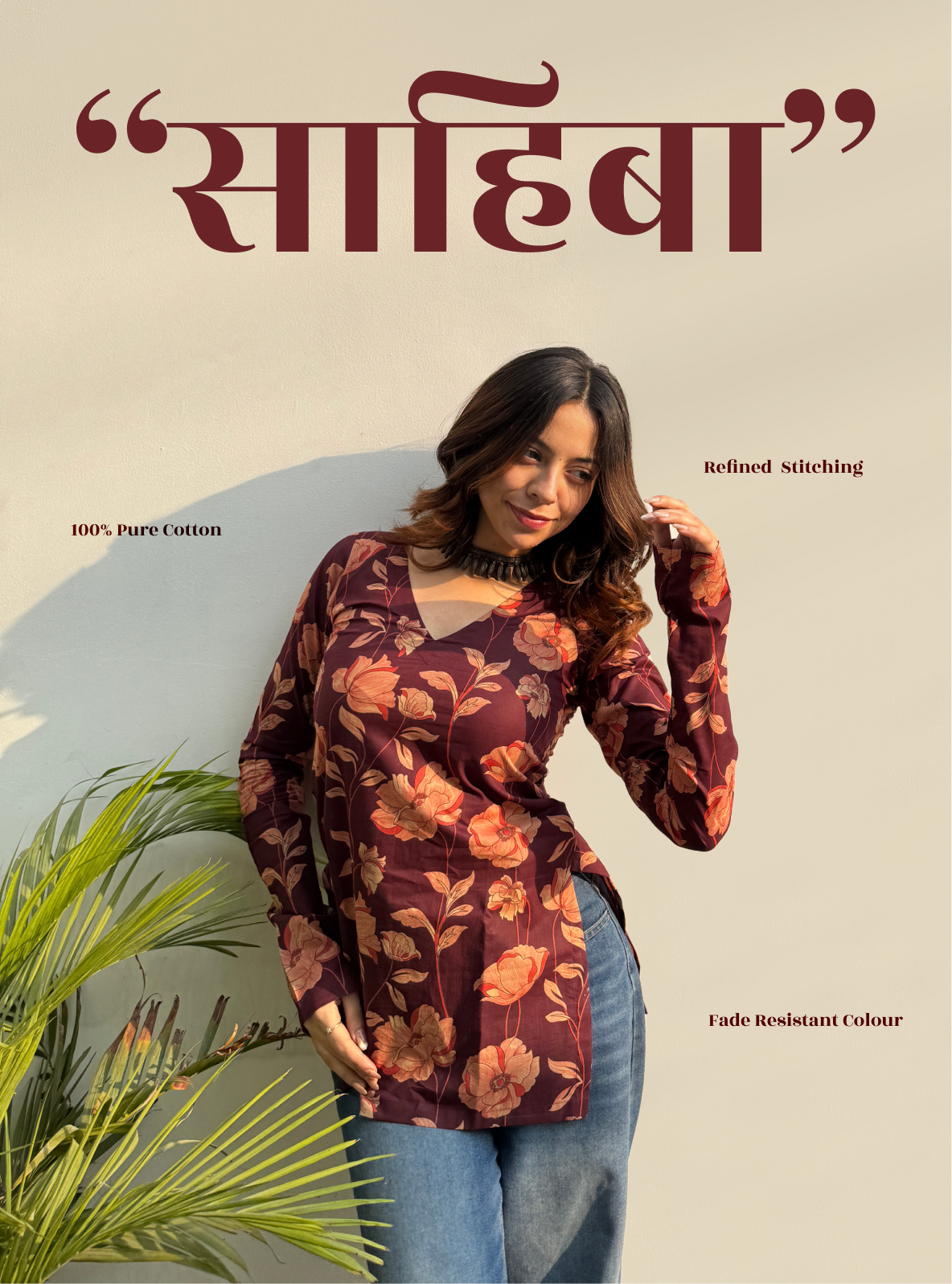 Sahiba Straight Sleeves Kurti by Evara