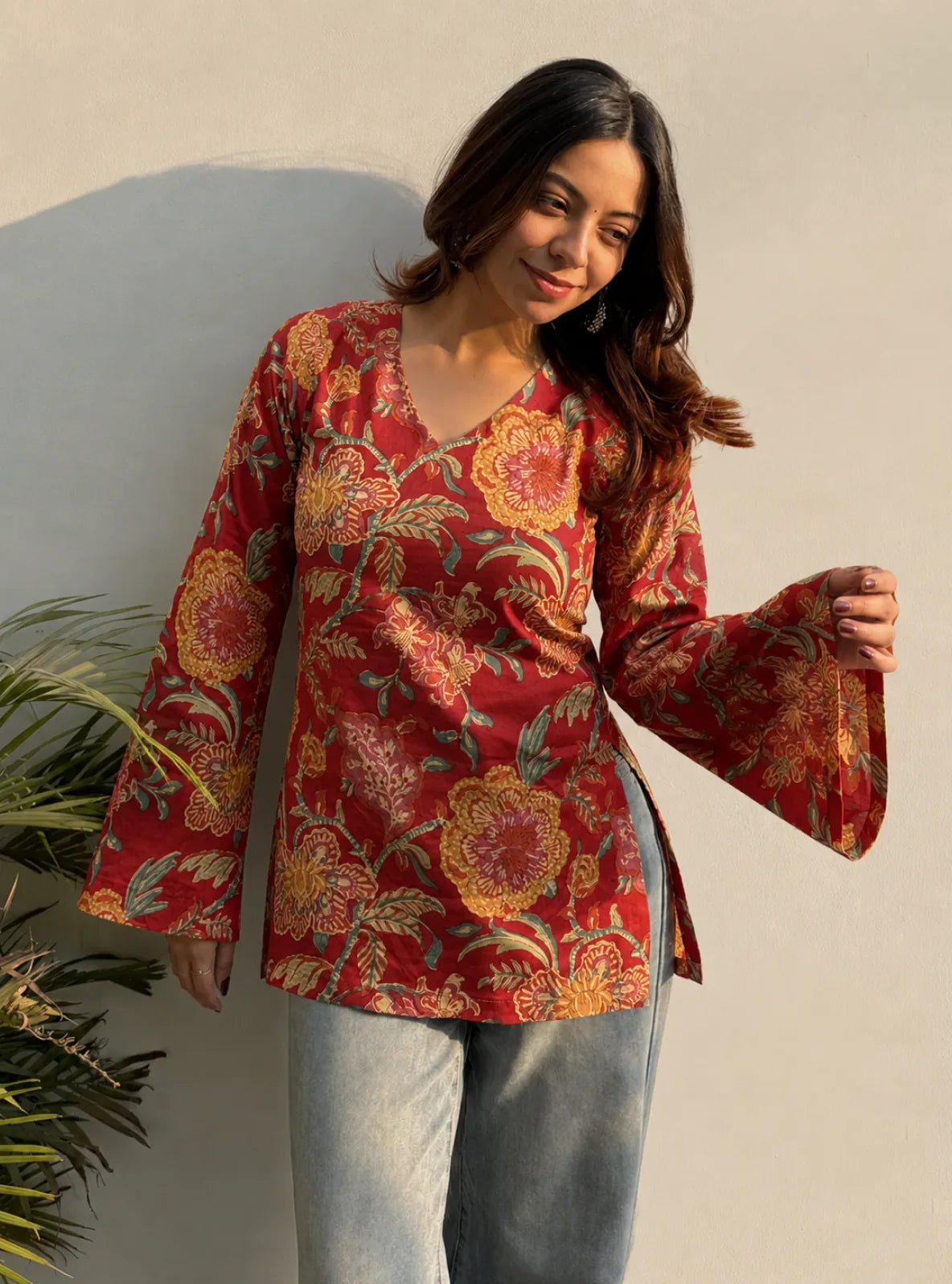 Aarvi Bell Sleeves Kurti