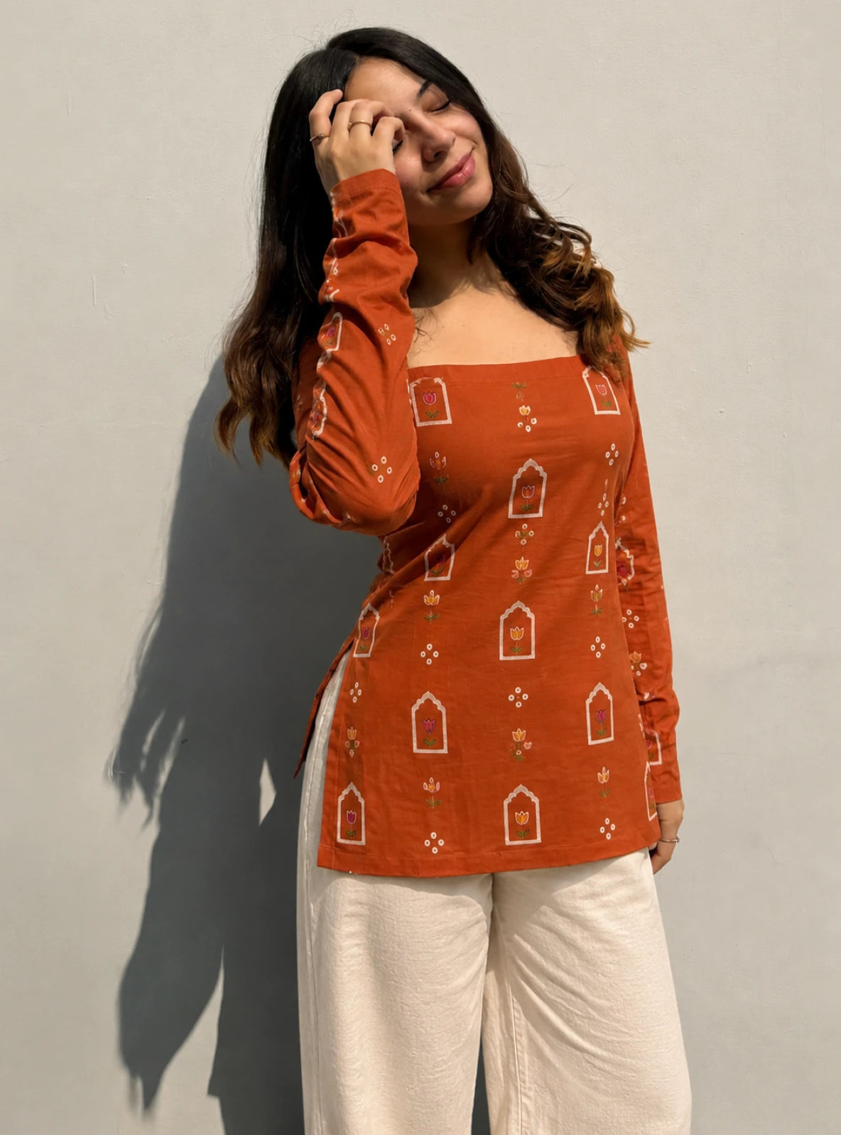 Taapsee Corset Back Full Sleeves Kurti