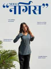 Neeli Nargis Straight Sleeves Kurti by Evara
