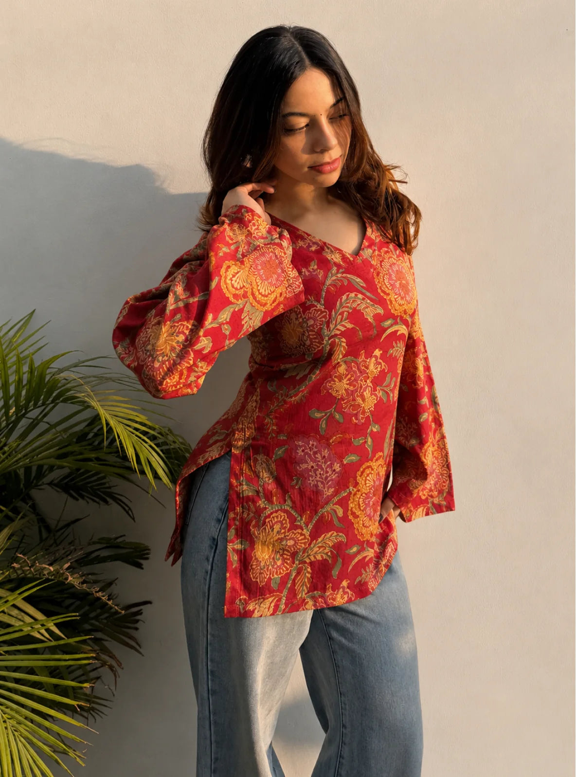 Aarvi Bell Sleeves Kurti
