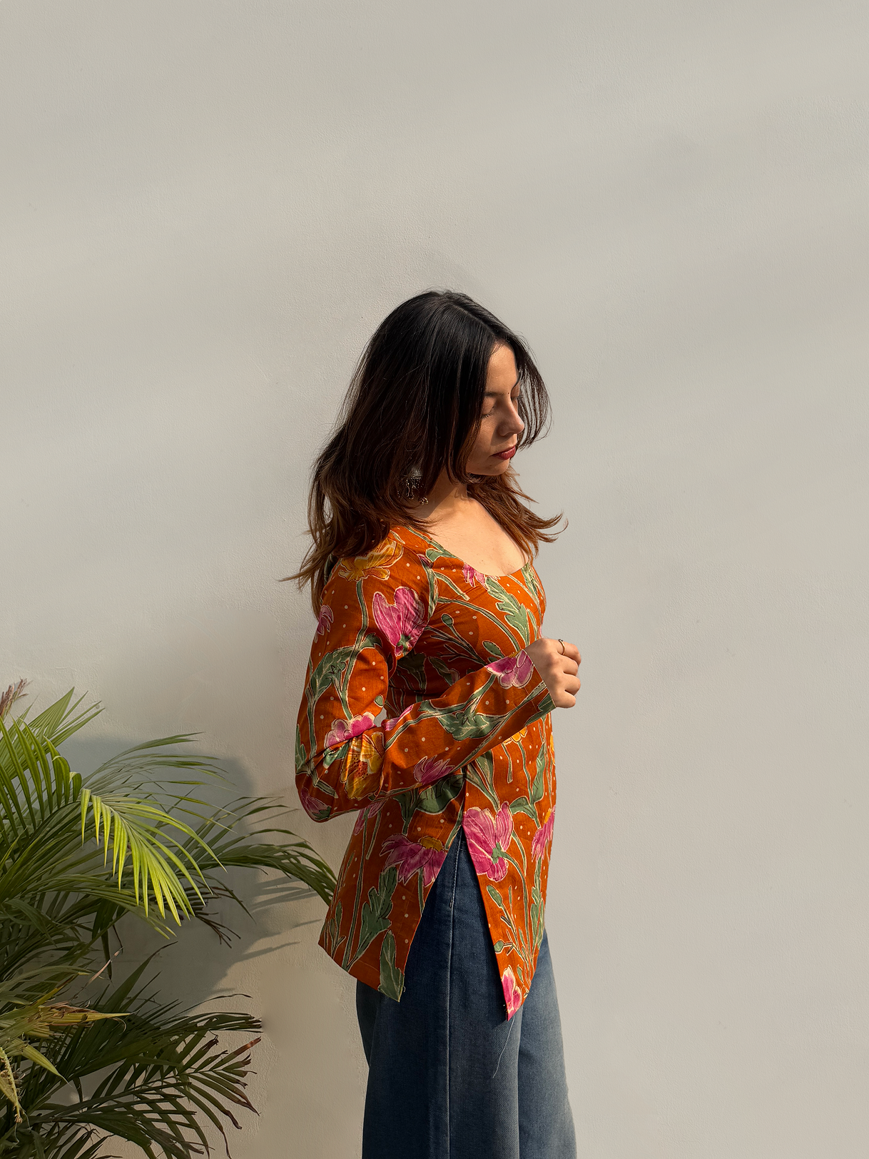 Fitoori Straight Sleeves Kurti by Evara