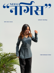 Neeli Nargis Straight Sleeves Kurti by Evara