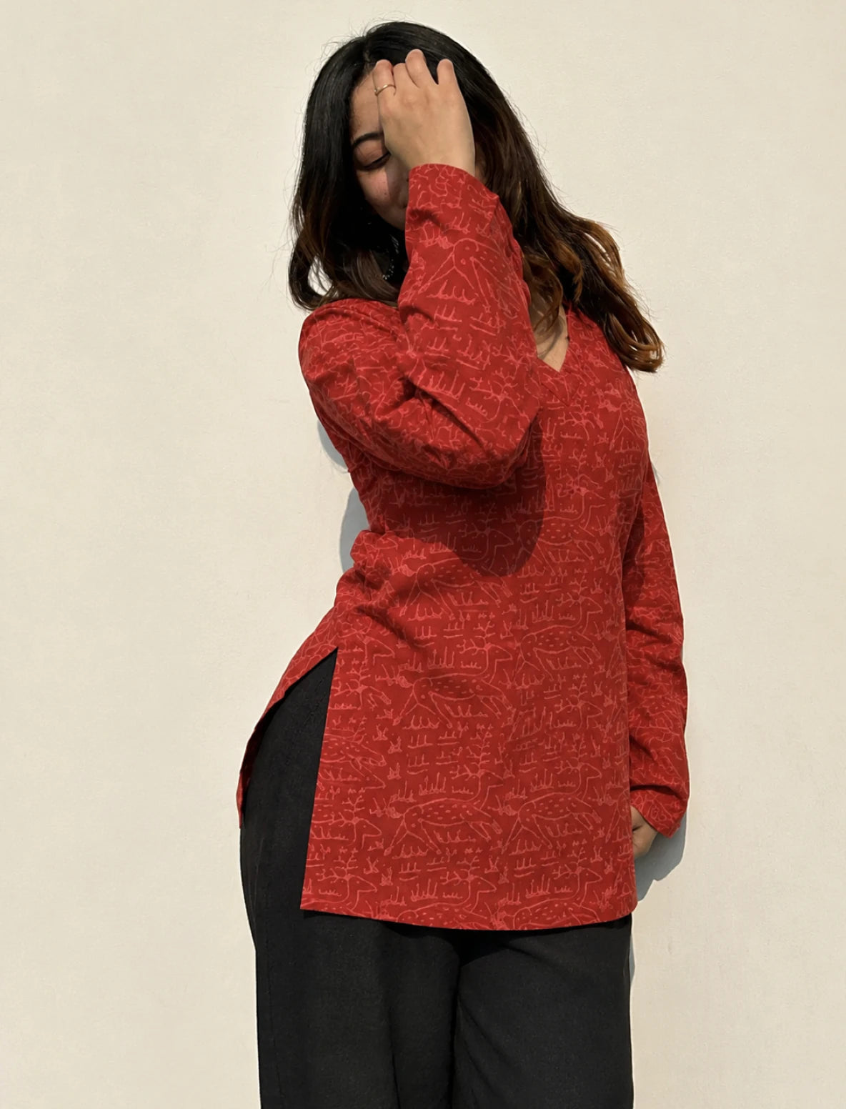 Qala Bell Sleeves Kurti