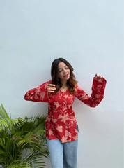 Nargis Bell Sleeves Kurti by Evara