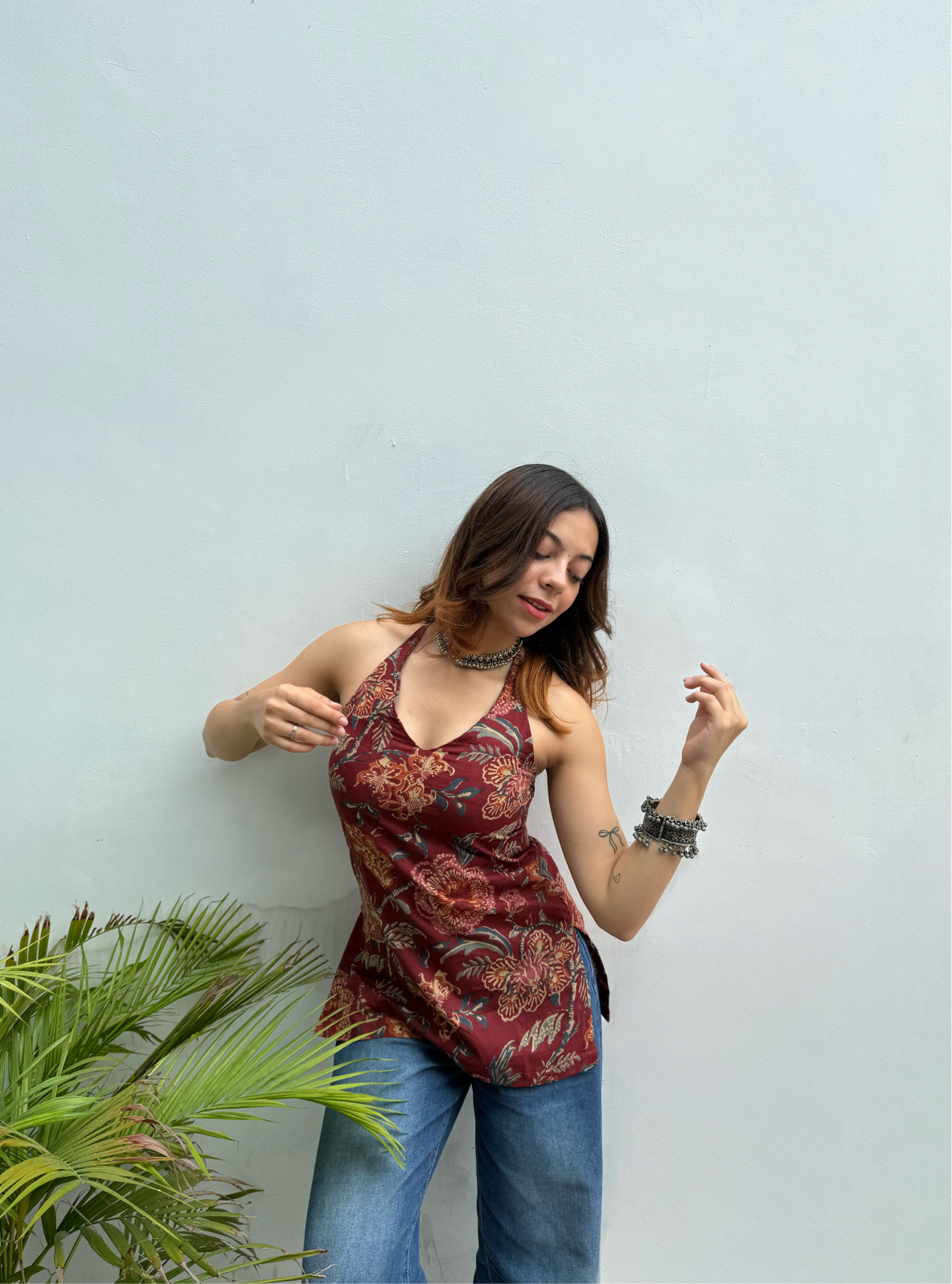 Premika Halter Neck Kurti by Evara