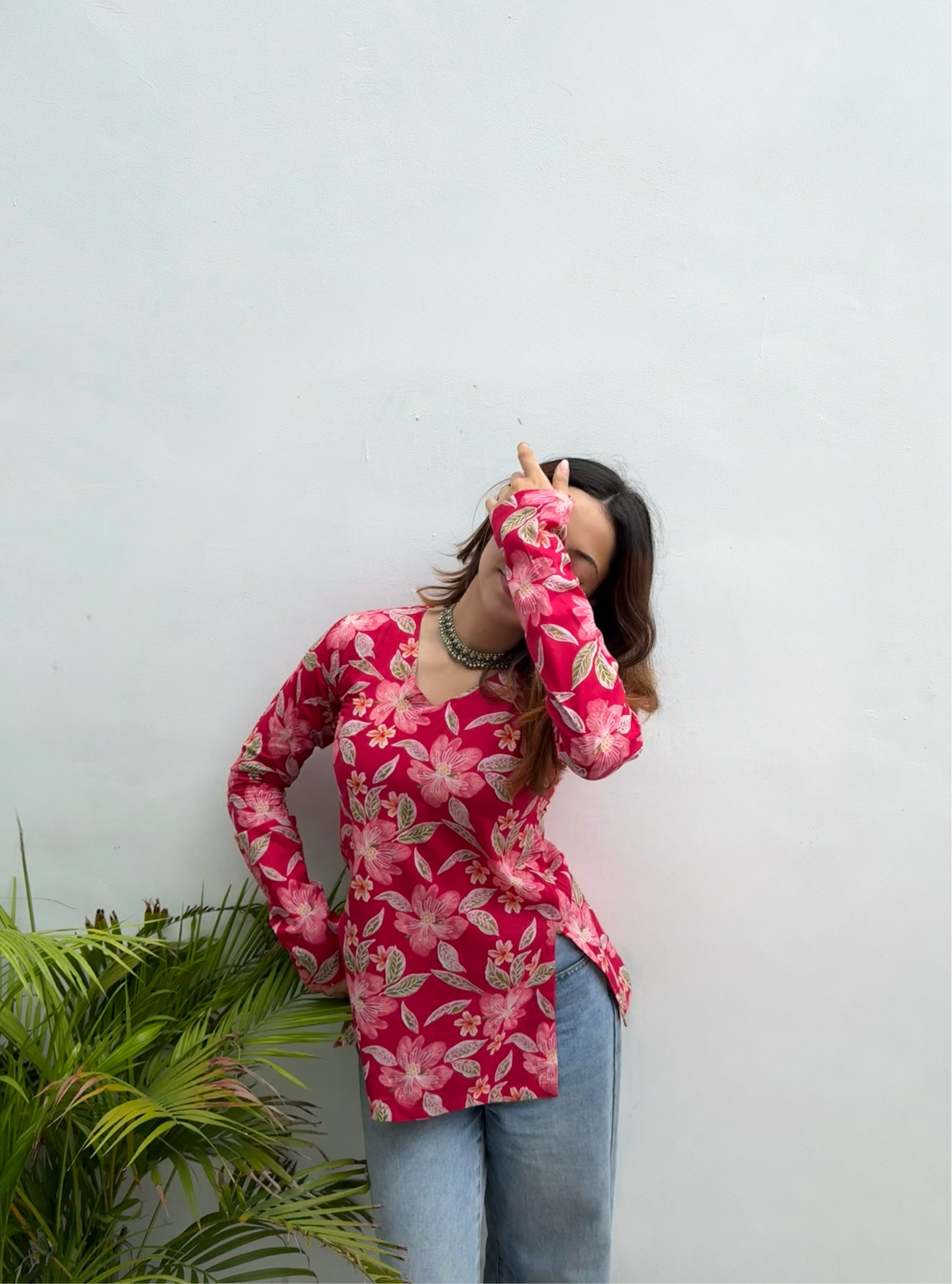 Mayra Straight Sleeves Kurti by Evara