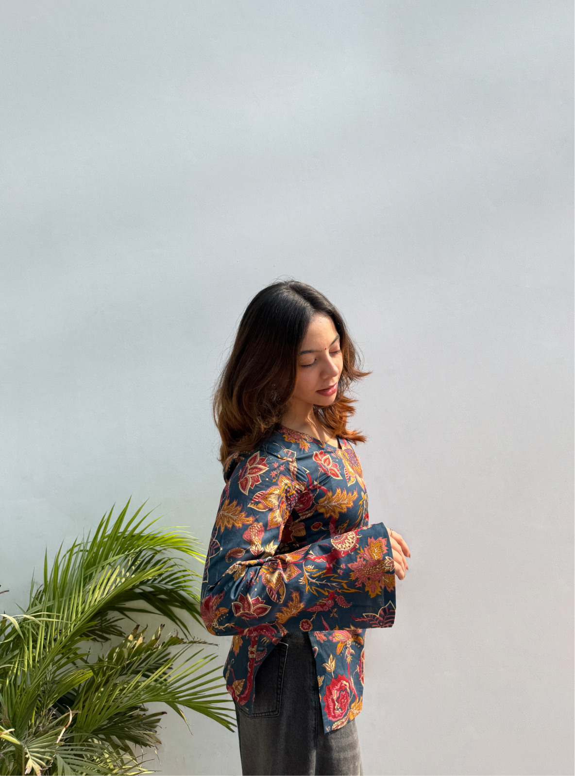 Mehrang Bell Sleeves Kurti by Evara