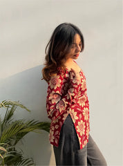 Shakira Boat Neck Kurti by Evara