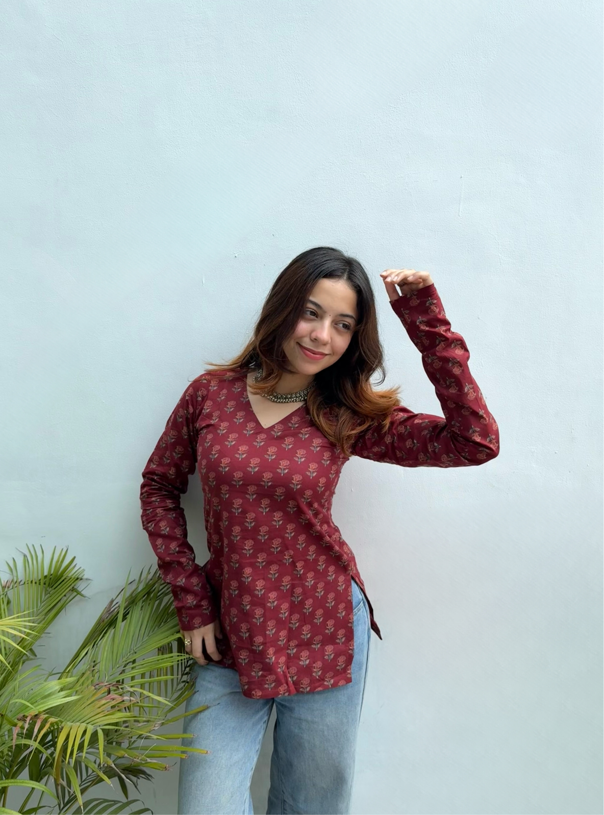 Banno Begum Straight Sleeves Kurti by Evara