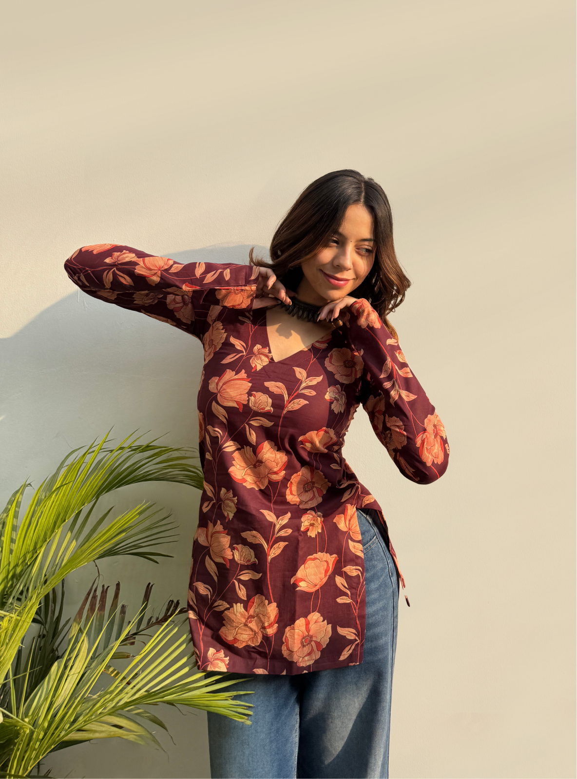 Sahiba Straight Sleeves Kurti by Evara