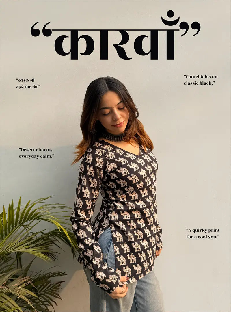 Carvaan Straight Sleeves Kurti by Evara