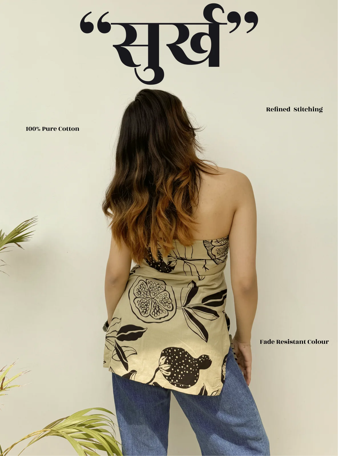 Surkh Halter Neck Kurti