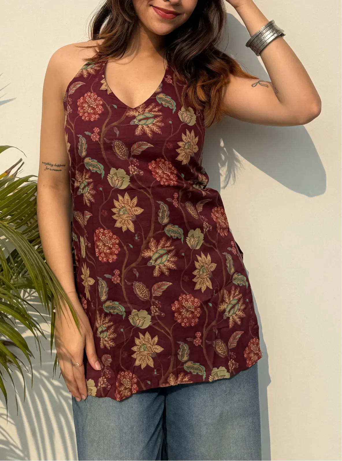 Albeli Halter Neck Kurti by Evara