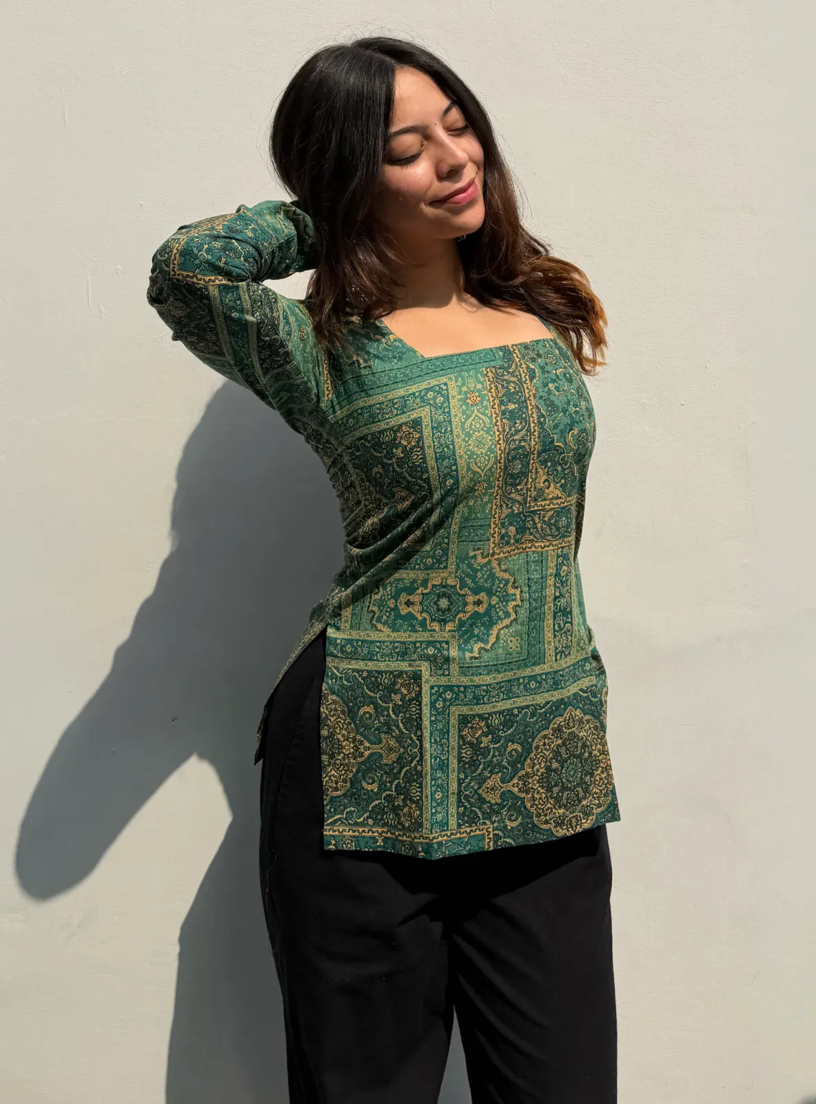 Firoza Square Neck Kurti