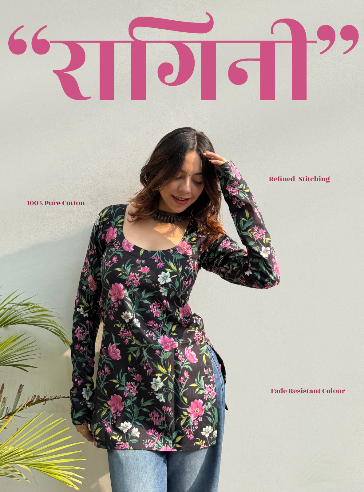 Raagini Straight Sleeves Kurti by Evara