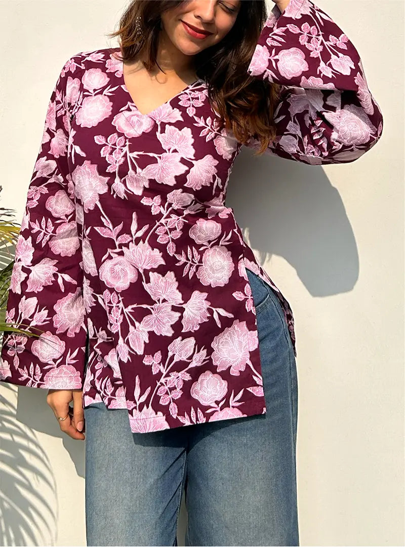 Roohdaari Bell Sleeves Kurti