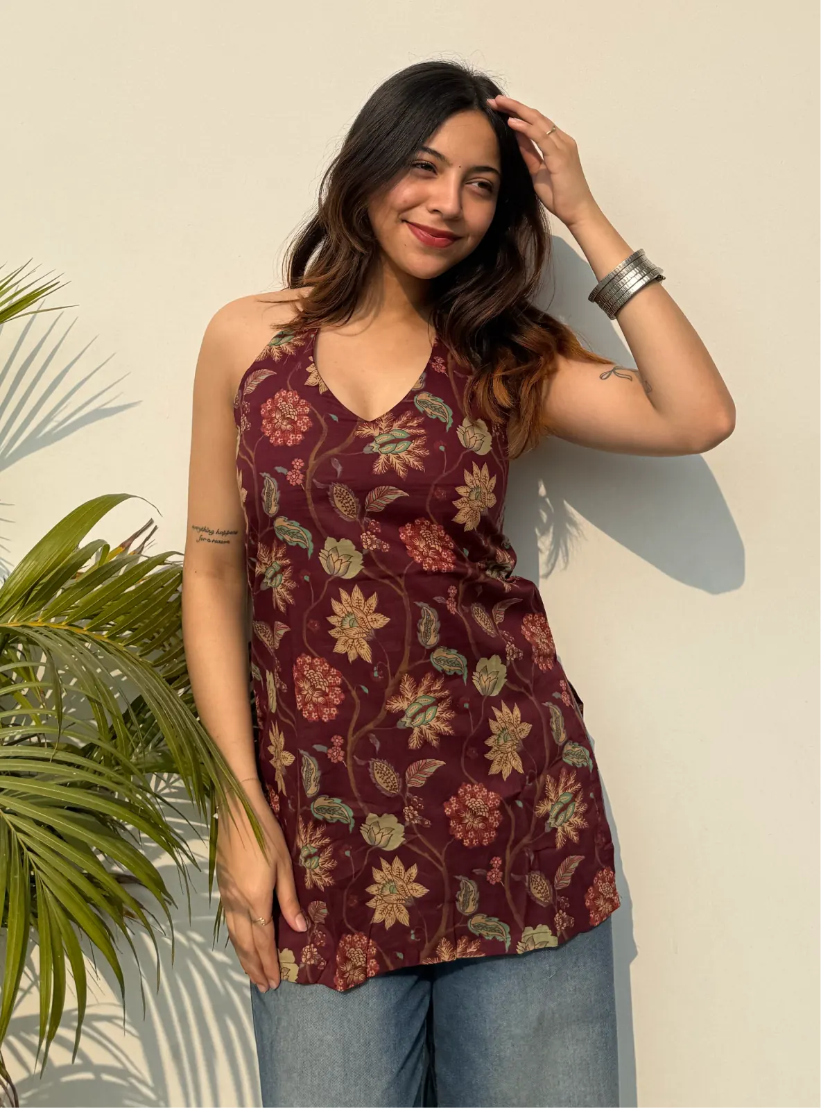 Albeli Halter Neck Kurti by Evara