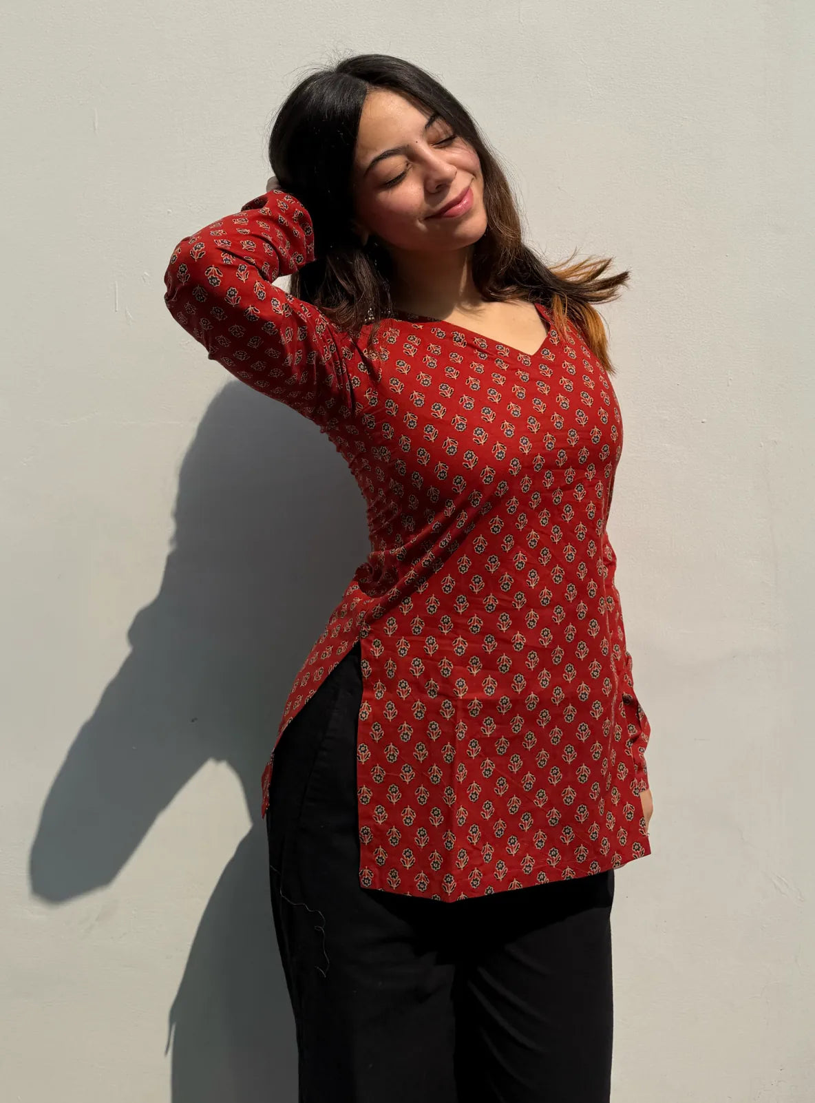 Nimra Straight Sleeves Kurti