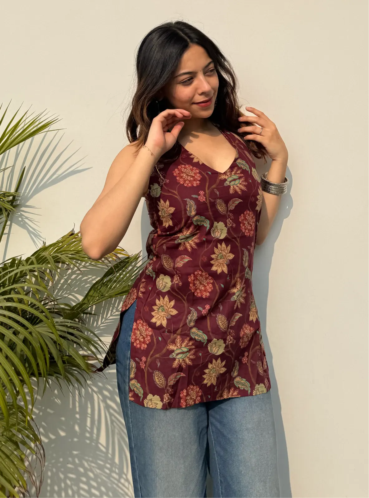 Albeli Halter Neck Kurti by Evara