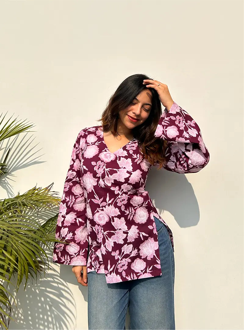 Roohdaari Bell Sleeves Kurti