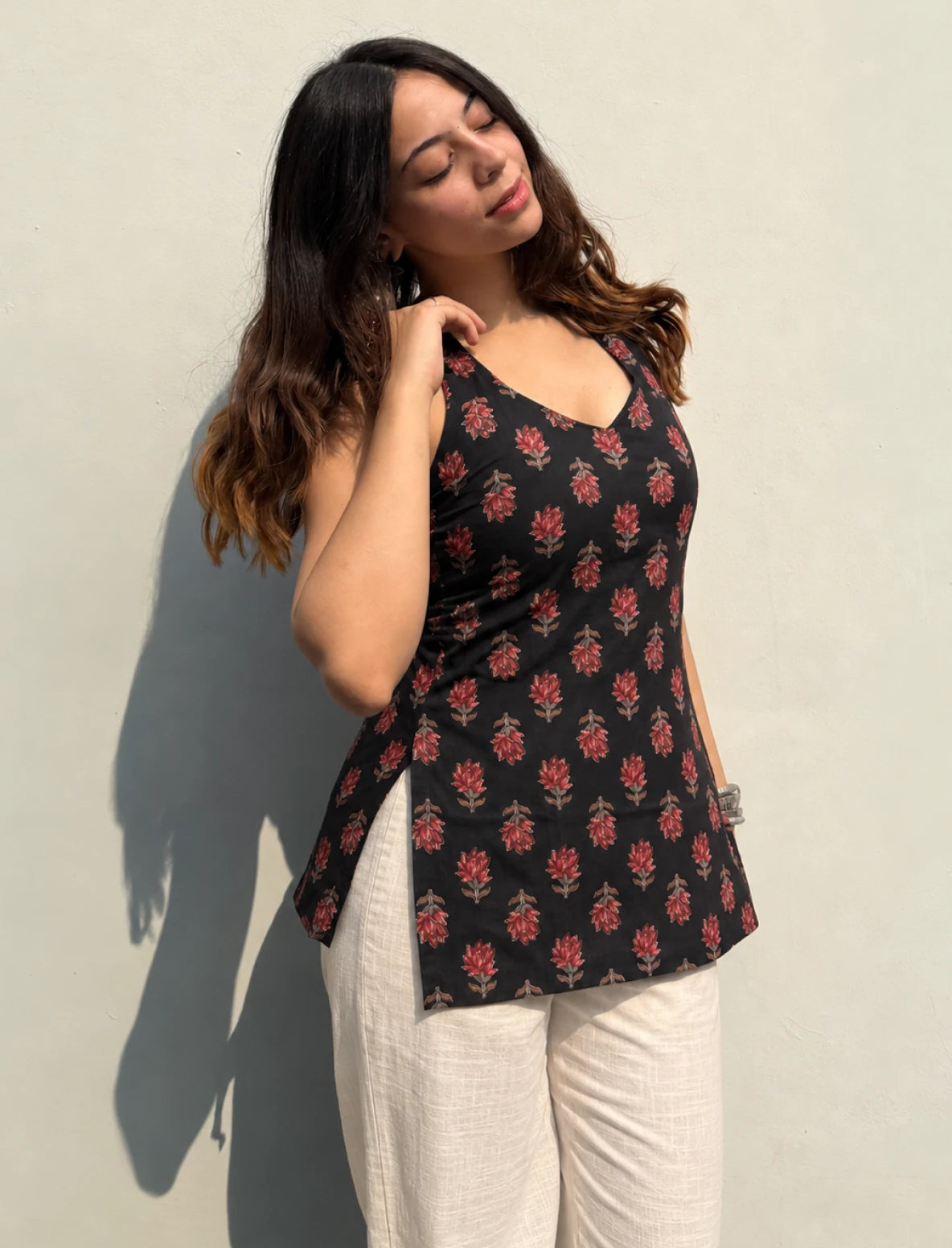 Bairiya Halter Neck Kurti