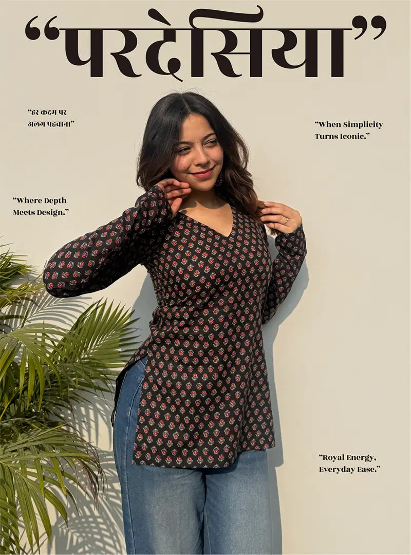 Pardesiya Straight Sleeves Kurti