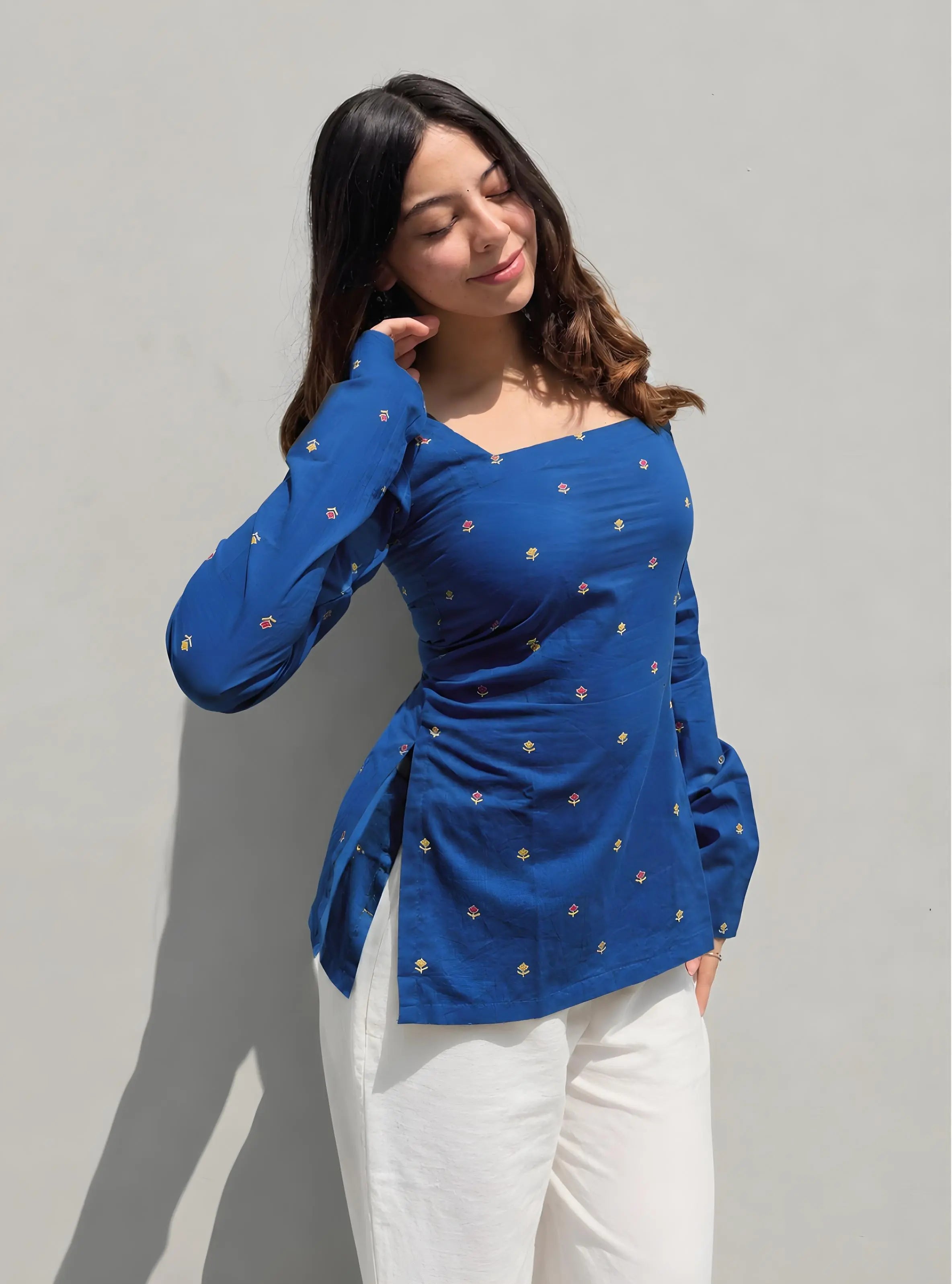 Naina Corset Back Full Sleeves Kurti