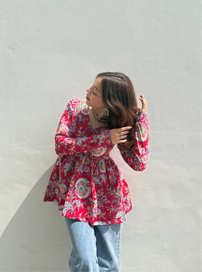 Kashmiri Mirch Kurti by Evara