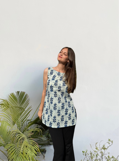 Fitoor Boat Neck Short Kurti by Evara