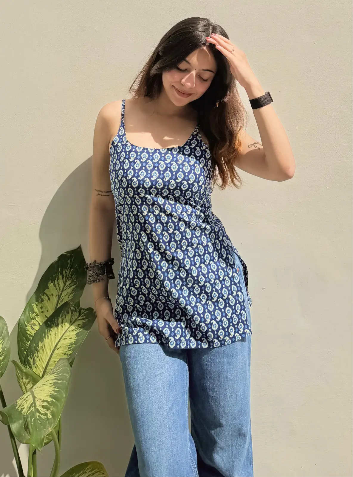Nirya Short Sleeveless Kurti